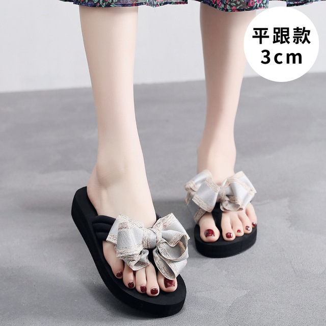 wears outside word procrastinates ms han edition bowknot beach cool sandals in the summer