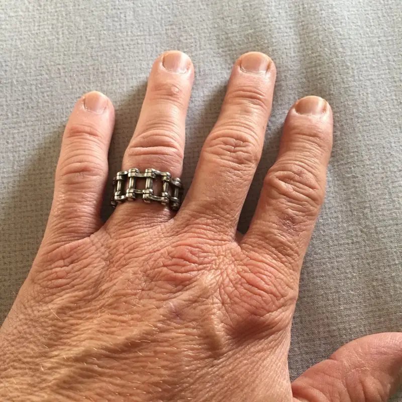 Anello A Catena In Oro Realizzato In Acciaio Inossidabile | Classy Men - Foto 4