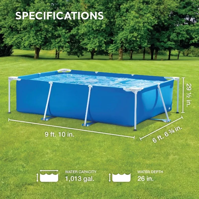 Rectangular Above Ground Backyard Swimming Pool