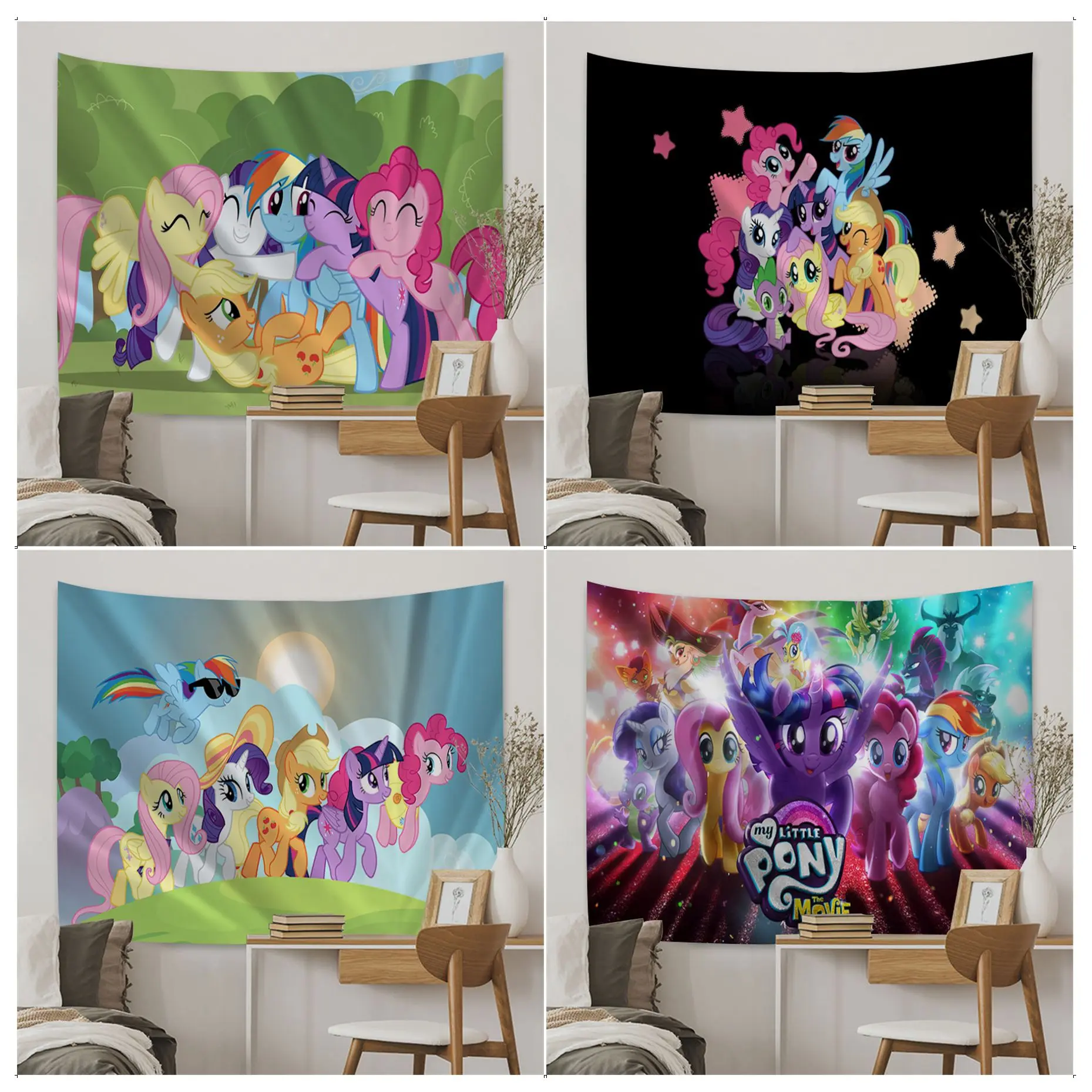 

Cute M-My Cartoon P-Pony L-Little Tapestry DIY Wall Tapestry Hanging Tarot Hippie Wall Rugs Dorm INS Home Decor