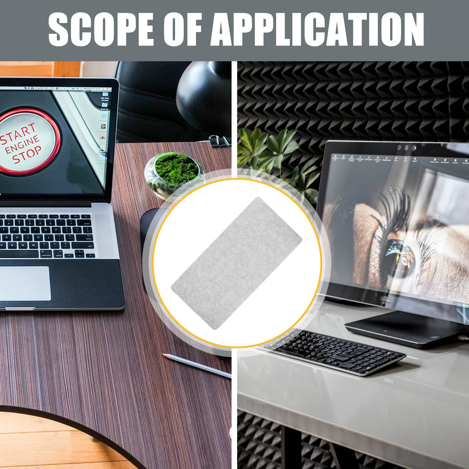 대형 펠트 논슬립 데스크 매트 미끄럼 방지 사무실 책상 패드 부드러운 보호 데스크탑 쿠션 (사무실, 식사 공간, 공부 공간용)