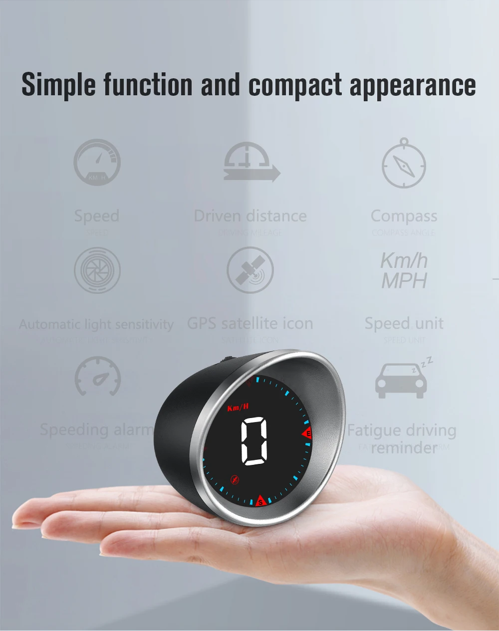 G5 HUD Car Head Up Display Smart Digital Speed Mileage Tester Meter MPH KMH Gaug