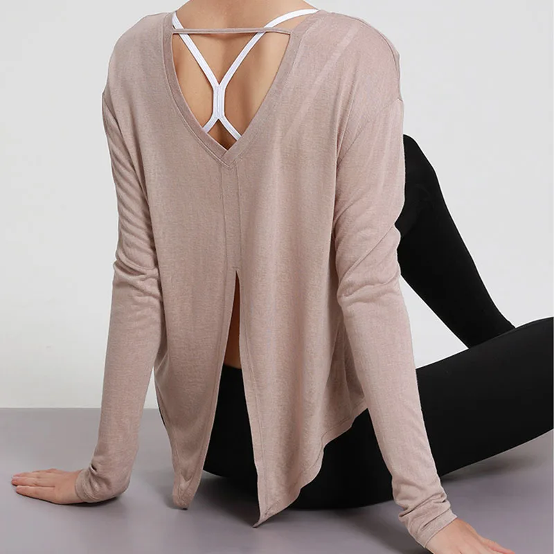 Women's Sports Wear For Fitness Running Jogging Seamless Long Sleeve Gym Woman Sport Shirt Yoga Top Female Workout Tops T-shirt 3