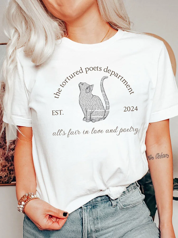 

3D printed oversized women's top short sleeved Harajuku letter women's T-shirt casual style 2024 summer animal