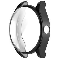Premium Full Protective TPU Case Cover for Smartwatches - Screen Protector & Plating Finish (Black)