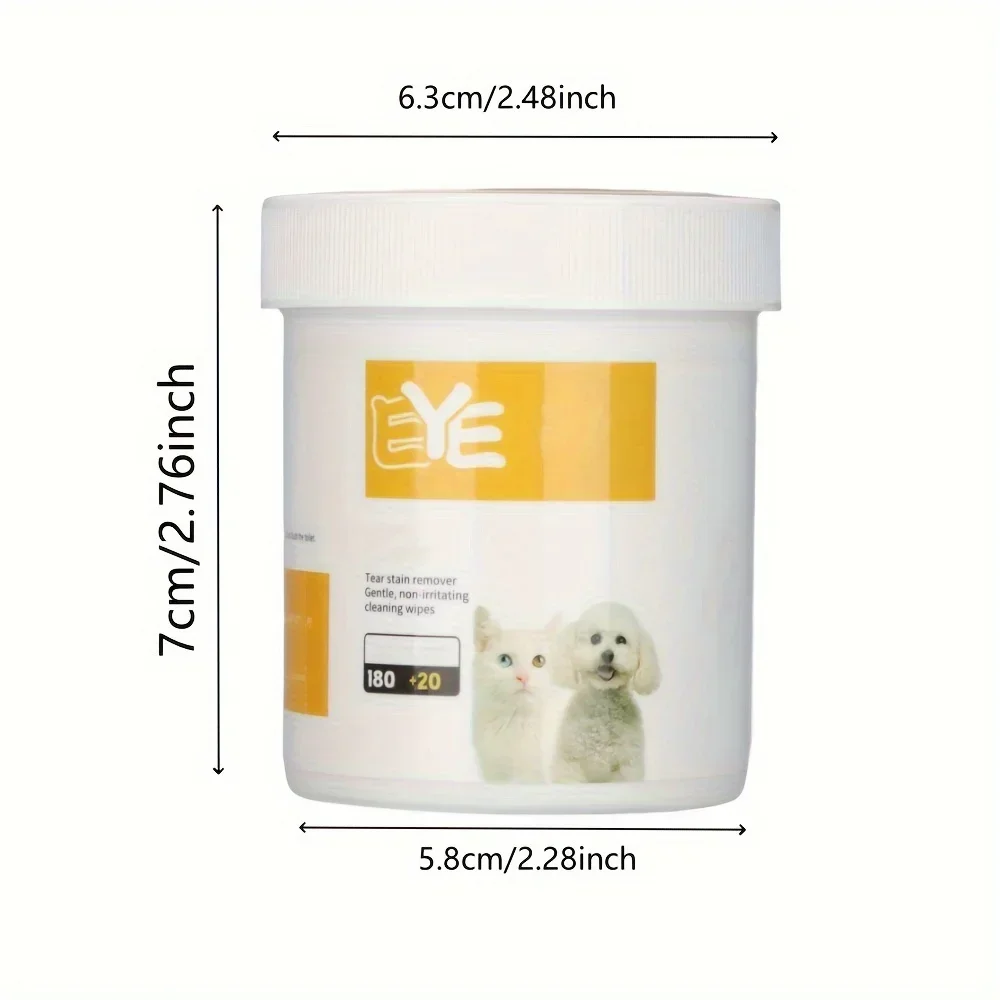 1box Pet Eye Cleaning Wipes, Gentle Tear Stain Remover Wipes for Dogs and Cats, Pet Eye Wash Pads Towel Wipes for pet cleaning wipes