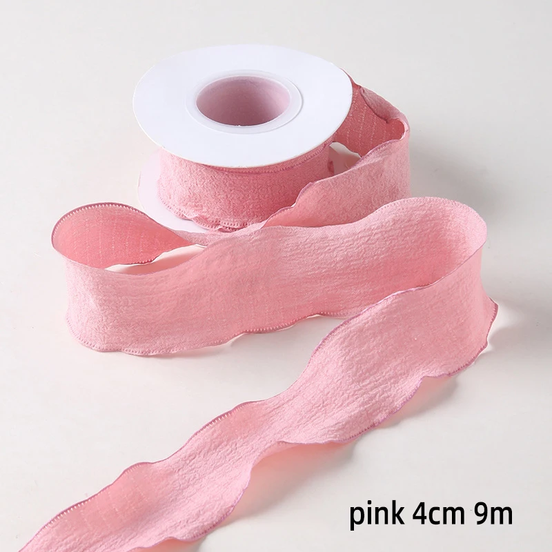 Candy Color Wavy Edge Yarn Ribbon for Gift Wrapping & DIY Crafts - 10 Yards