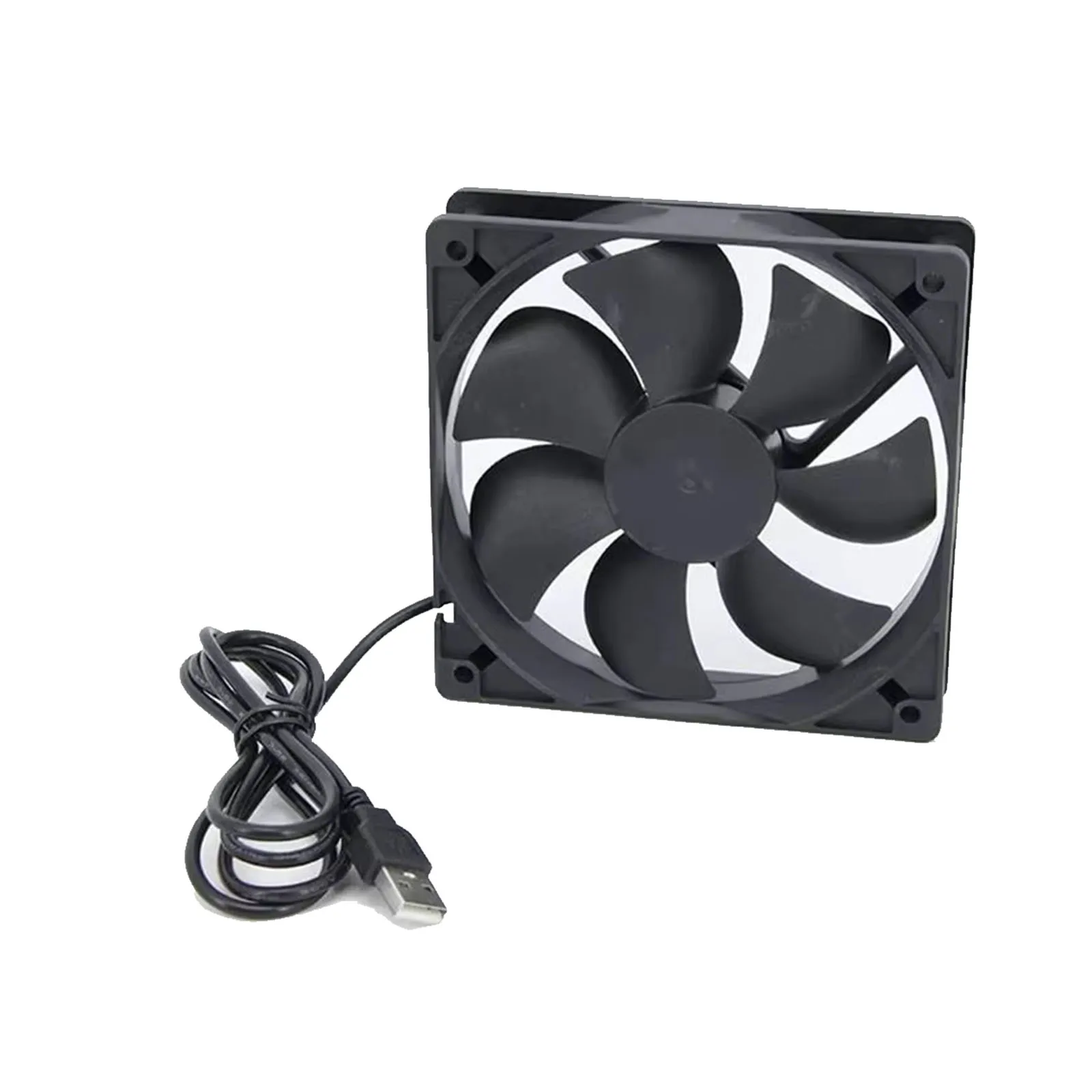 Universal 12cm Multi-Voltage USB/DC Brushless Cooling Fan for Computer Cases and Servers