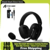 ATTACK SHARK L80PRO Ultralight Wireless Gaming Headset, Bendable Dual Mic System, 2.4Ghz/BT/3.5mm Wired, for PC/Mac/PS/XBOX