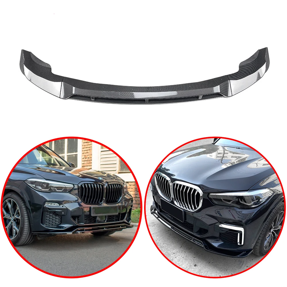 

Front Lip Bumper Glossy Black Or Carbon Fiber Look Body Kit For BMW X5 G05 M50 xDrive 40i 35i 30d 2018-2022 M-Pack