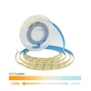 12V 24V DC CCT COB LED Strip Light 2700K to 6500K Color-Changing LED Tape Linear Double Color RA90 Dimmable Ribbon 5mm 8mm Width 2