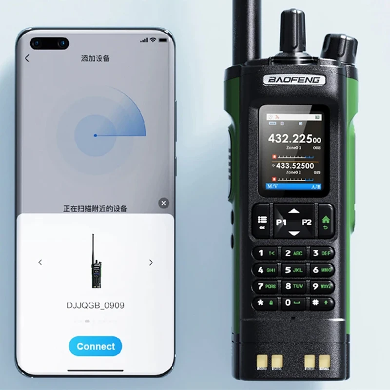 New BAOFENG UV-32 Walkie Talkie GPS 10W Bluetooth APP Programming Multi Band Wireless Copy Frequency Type-C UV32 Ham 2 Way Radio 2