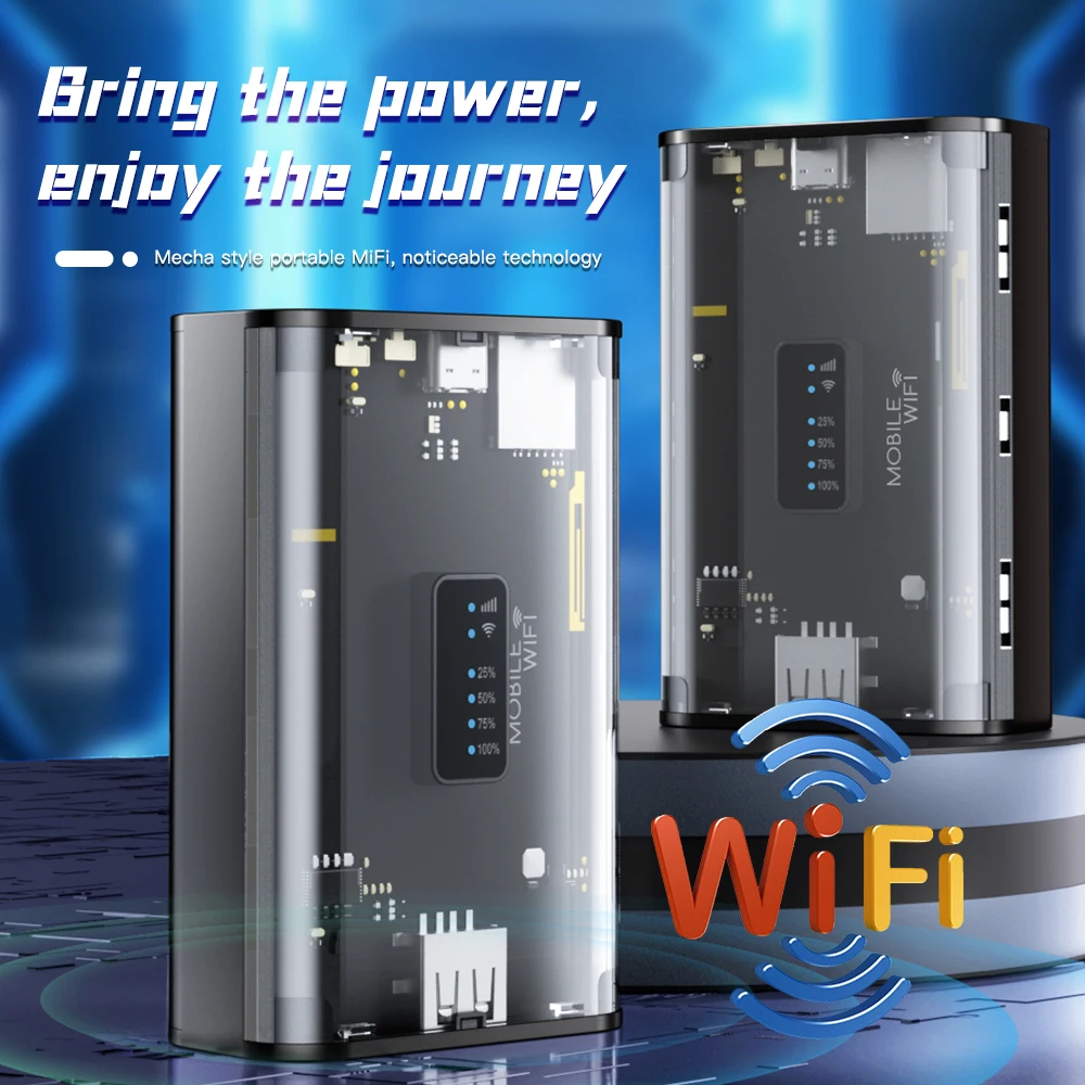 Kuwfi-roteador sem Fio Portátil 4g 150mbps Móvel Wi-fi ao ar Livre Viagem Hotspot 6000mah Battery Life Slot para Cartão Sim Porta Usb - Imagem 6