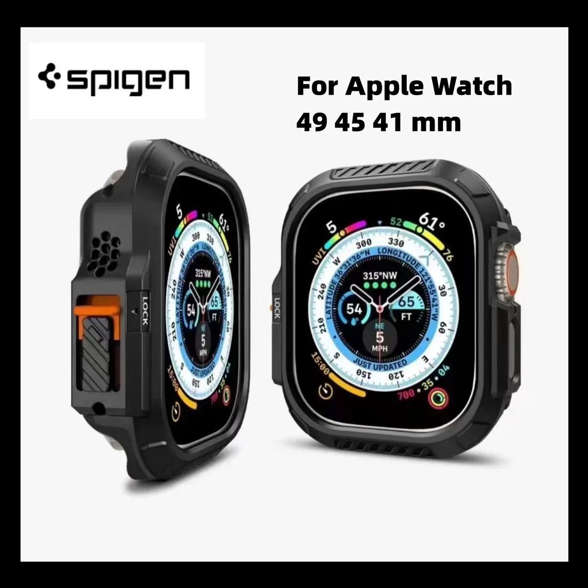 

Spigen Lock Fit Case PC Cover Suitable For Apple Watch Ultra 2/Ultra Suitable For 49 45 41mm Watch Case With Packaging Box