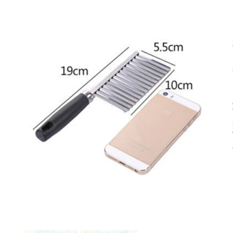 Vegetable Slicer Stainless Steel Wavy Knife Potato Chip Slicer Dough Vegetable Fruit Chopper French Fry Maker