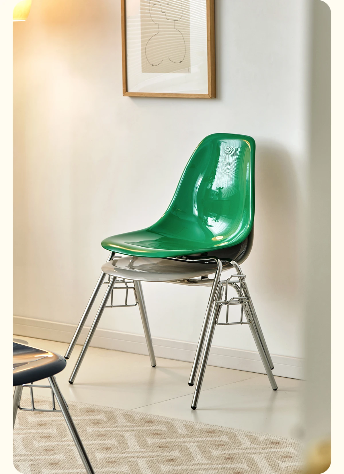 Simple Modern Dining Chair, Home Coffee Shop Backrest Chair, Clothing Store, Net Red Leisure Chair, High Color Desk Chair