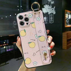 Cute Fruit Orange Phone Cover with Wrist Strap - S23 FE (613)