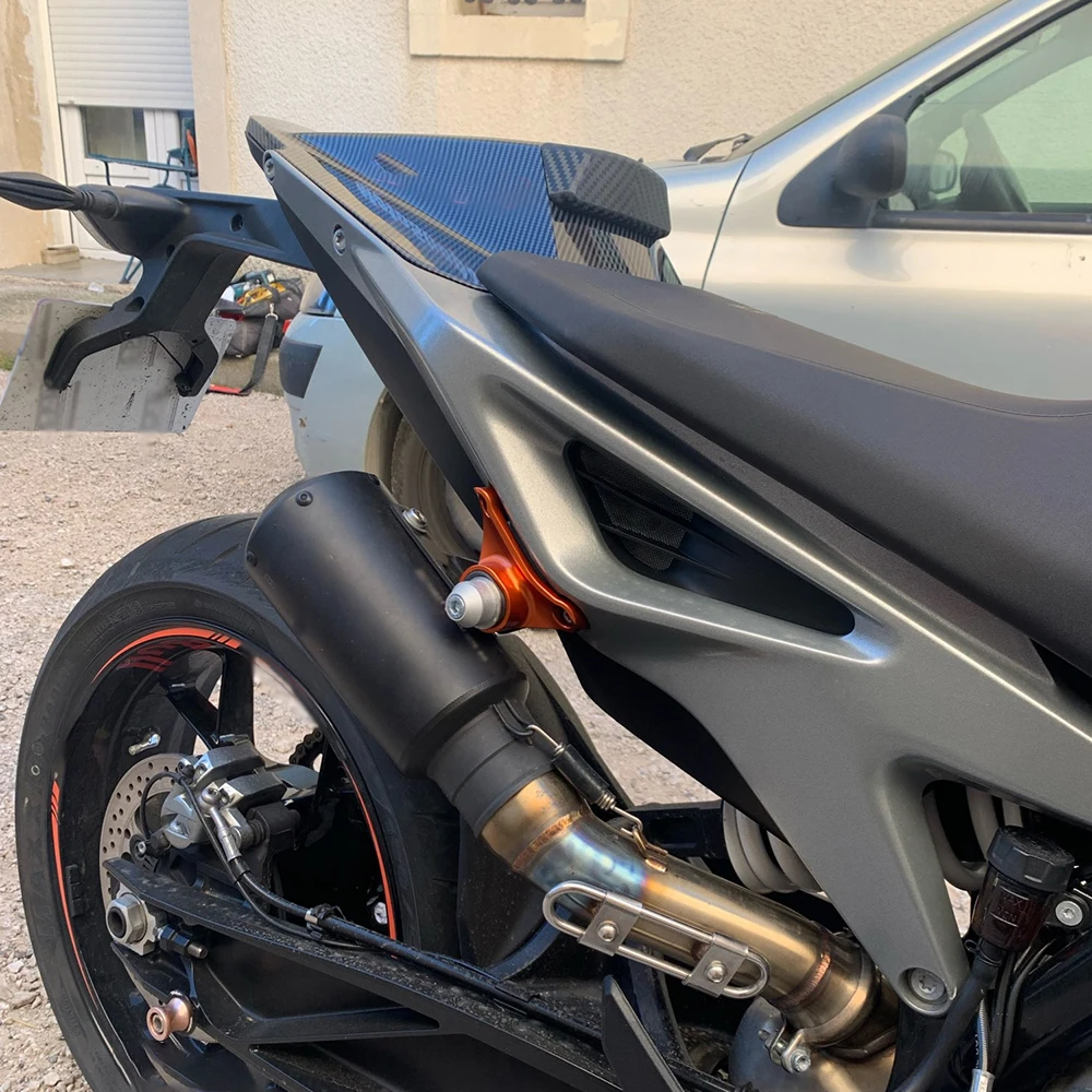 モーターサイクル用エキゾーストマフラーサポート,リング付き