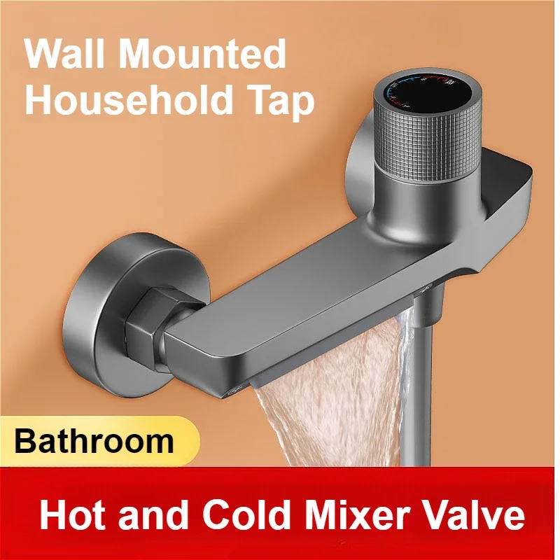 ก๊อกน้ําอ่างอาบน้ําห้องน้ําอเนกประสงค์ร้อนและเย็นเครื่องทําน้ําอุ่นวาล์วผสมก๊อกน้ําอุปกรณ์ห้องน้ํา 1