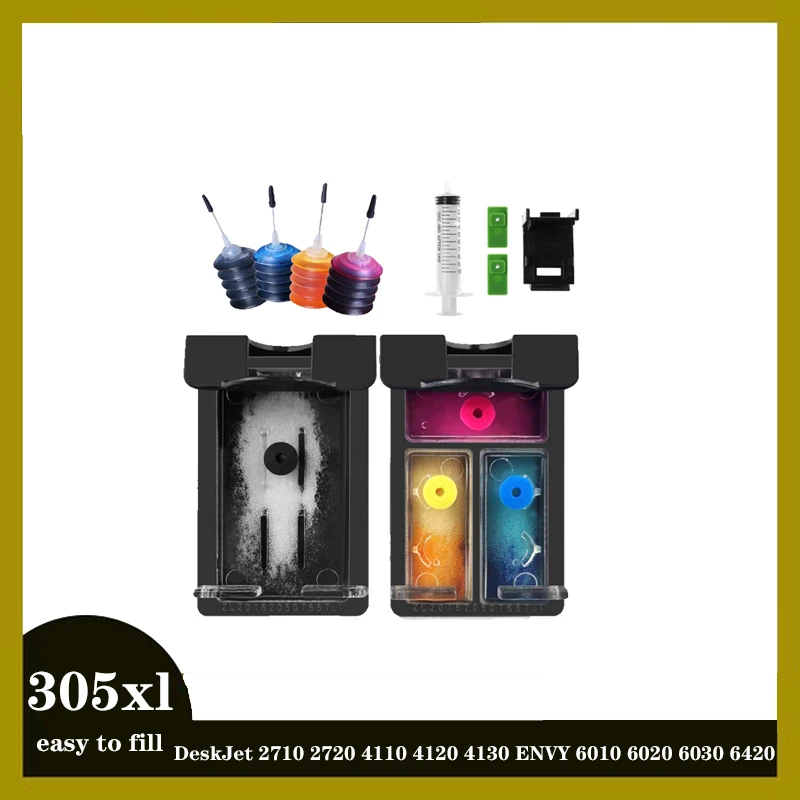 Sostituzione Einkshop Ricaricabile Per Hp 305 Xl Hp 305 Hp 305Xl 305Xl Cartuccia D'Inchiostro Per Hp Deskjet 2710 2720 4110 4120 4130 6010