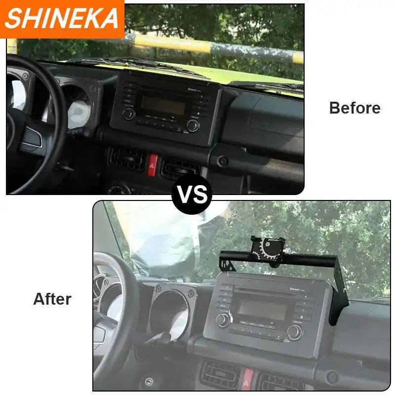 SHINEKA GPS 스탠드 스즈키 지미 JB74 2019+ 자동차 휴대 전화 홀더 지원 브래킷 로드 액세서리 스즈키 지미 2019-2022
