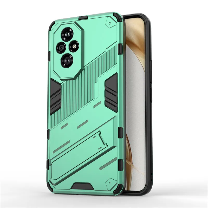 Shockproof TPU Protective Bumper Armor Phone Case with PC Stand Holder