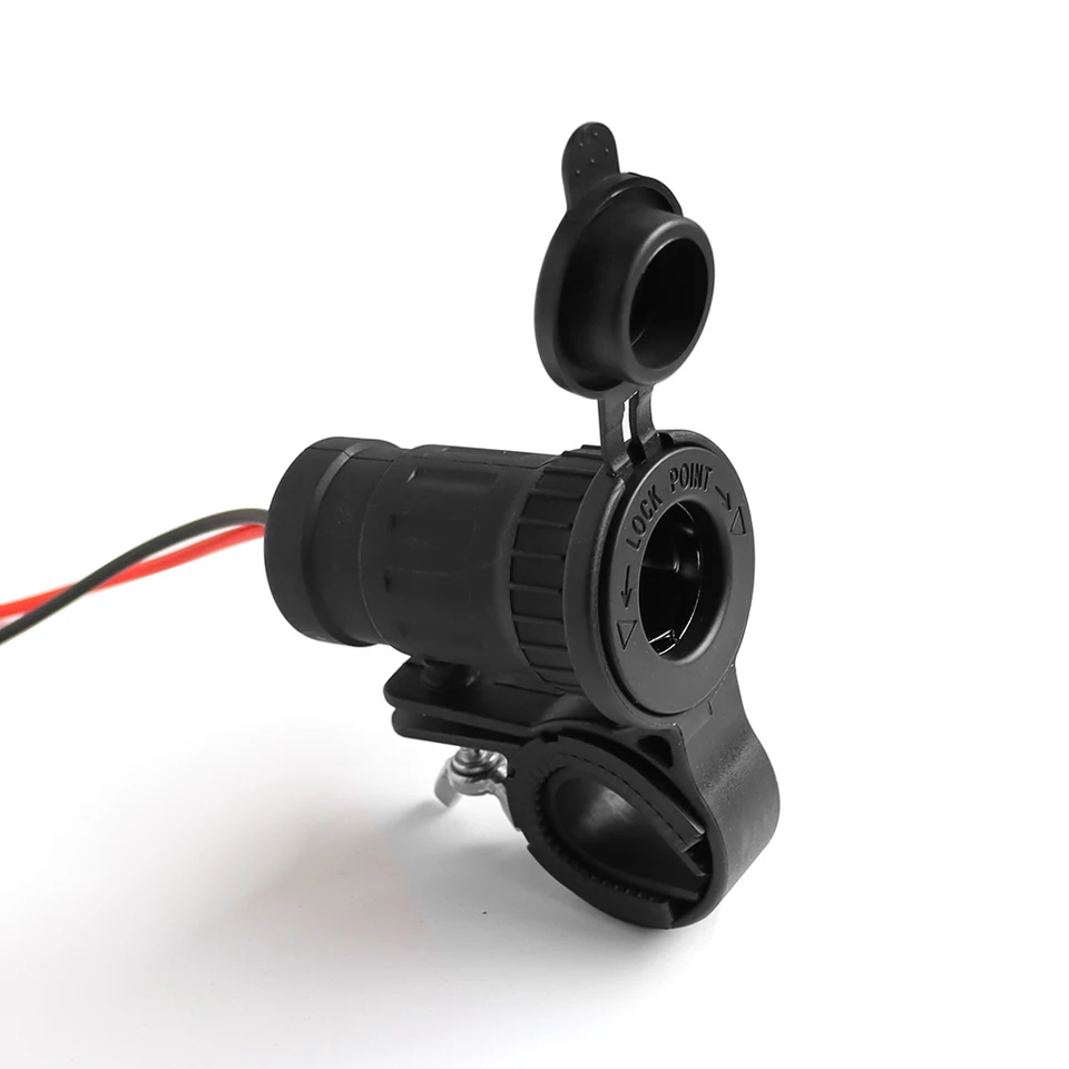 Presa accendisigari per moto 12V-24V impermeabile con manubrio per moto con fusibile da 10A e cavo da 60 cm  201355758