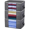 Large Clothes Storage Bags with Zips Duvet Storage Bag King Size Thick Breathable Fabric Underbed Storage Bags with Clear Window 1