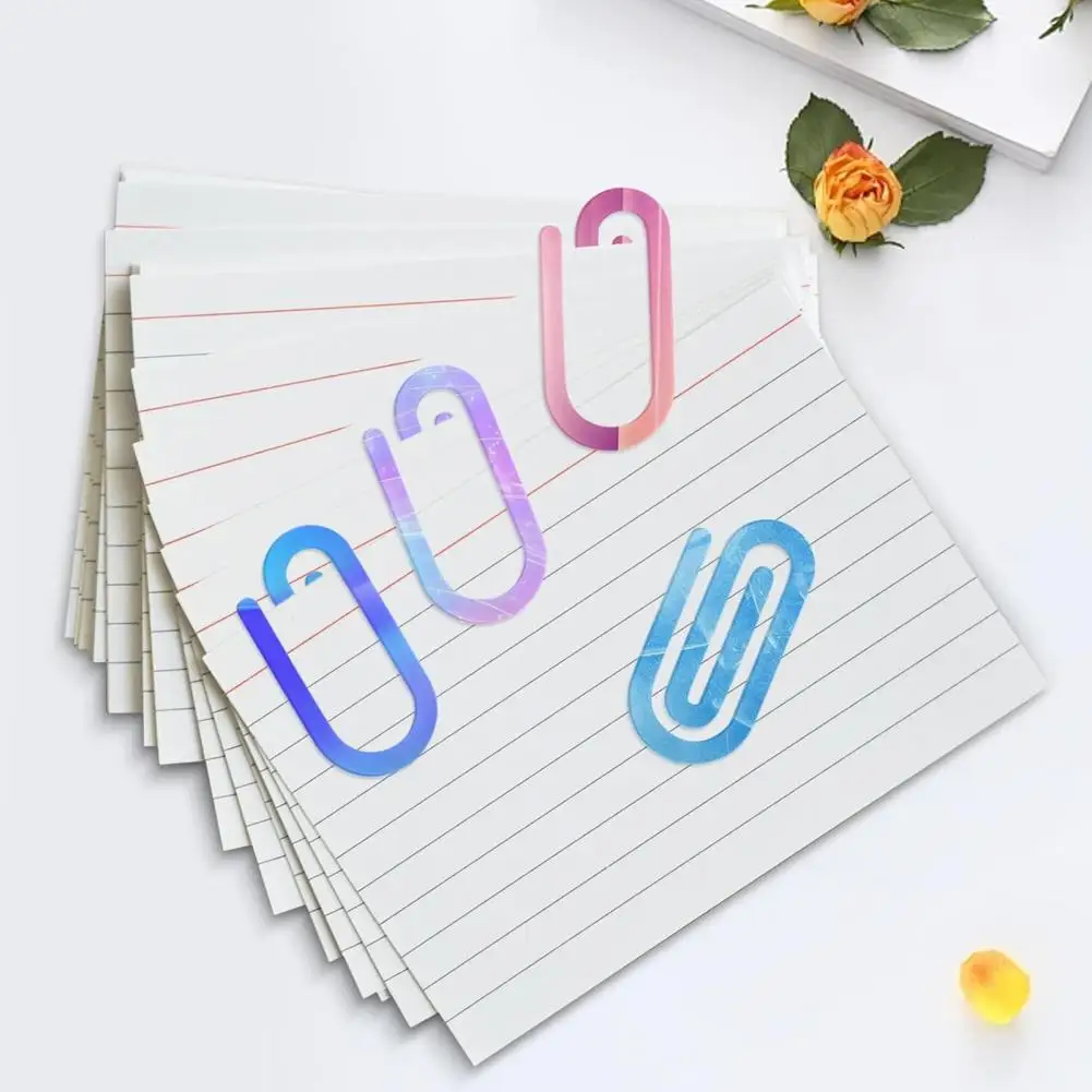 10Pcs Sublimation Paper Clips Blank Acrylic Jumbo Paperclip For Heat Transfer DIY Paperclips Bookmark Home School Office Supply