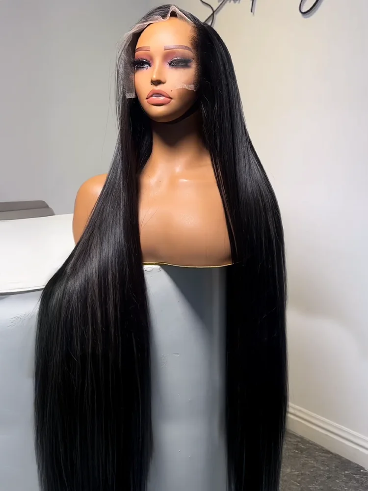 250 280 Density 30 40 Inch Bone Straight 13x4 13x6 HD Transparent Lace Frontal 5x5 Lace Clourse Glueless Wear And Go Human Hair Wig