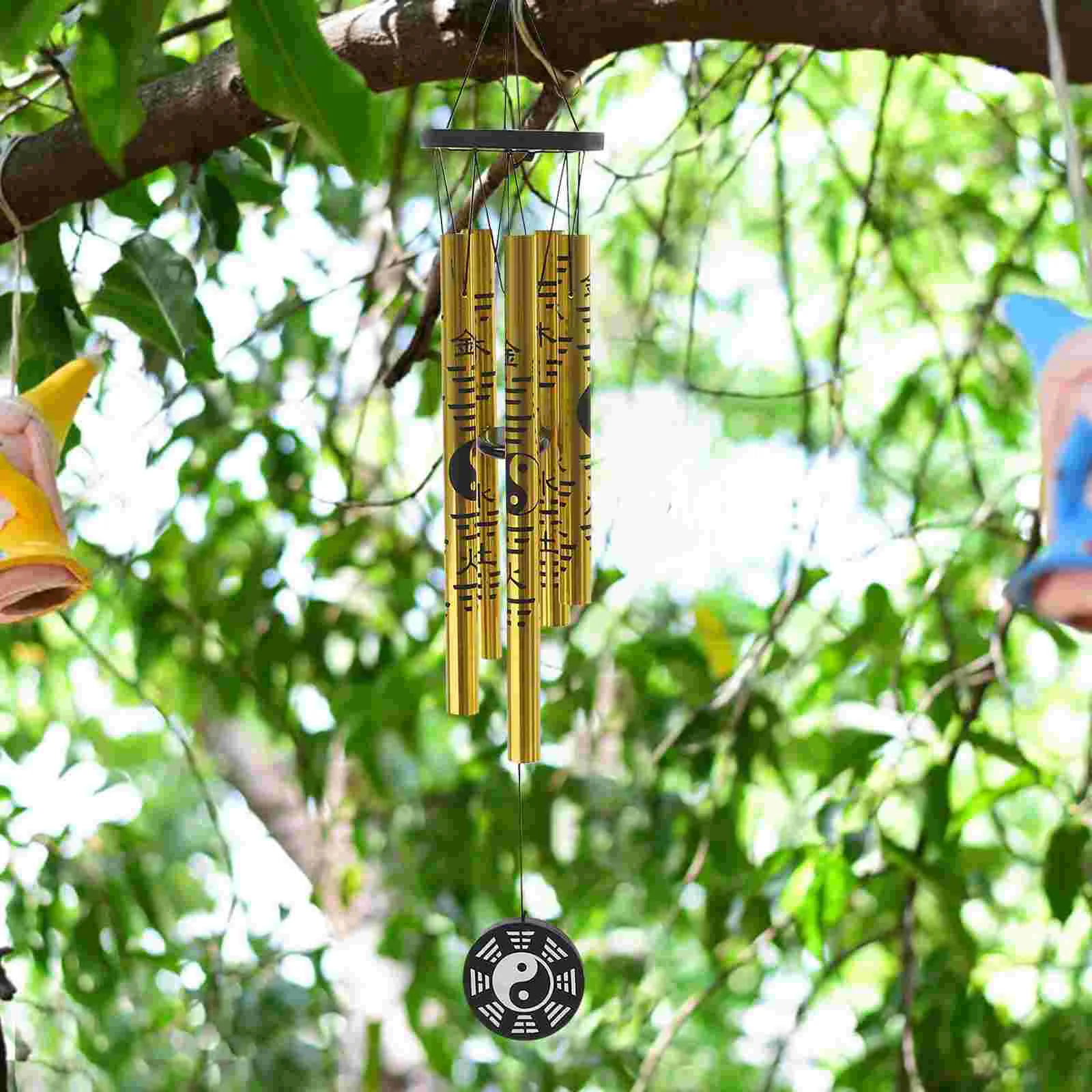 

Retro Home Decor Bagua Wind Chime Pendant Hanging Household Garden Chinese Eight Trigram Windchime Travel