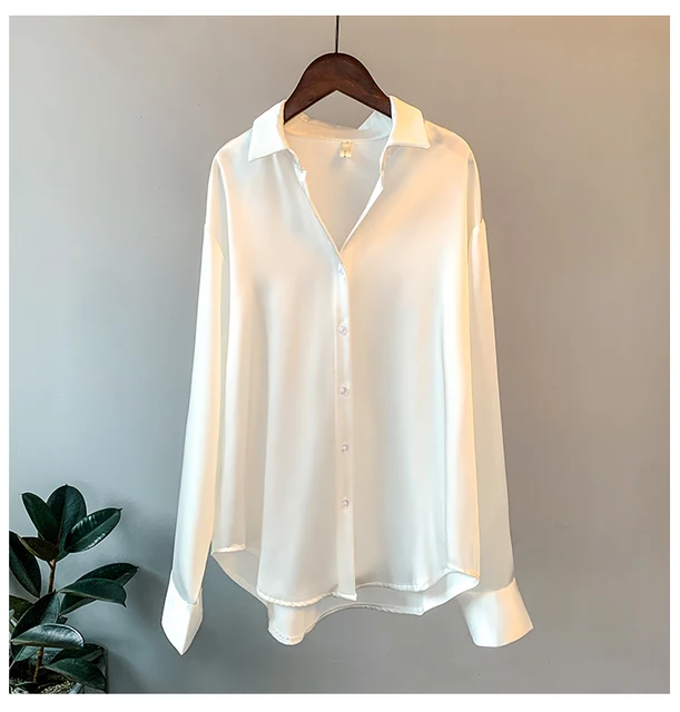 white satin blouse plus size