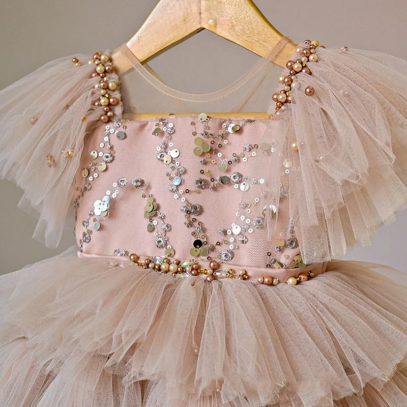 New Baby Girls Embroidery Sequin Dress for Kids Party Gown Tutus Layers  Princess Vestido Children Dubeyi Boutique Clothing 1-12 - AliExpress 1501