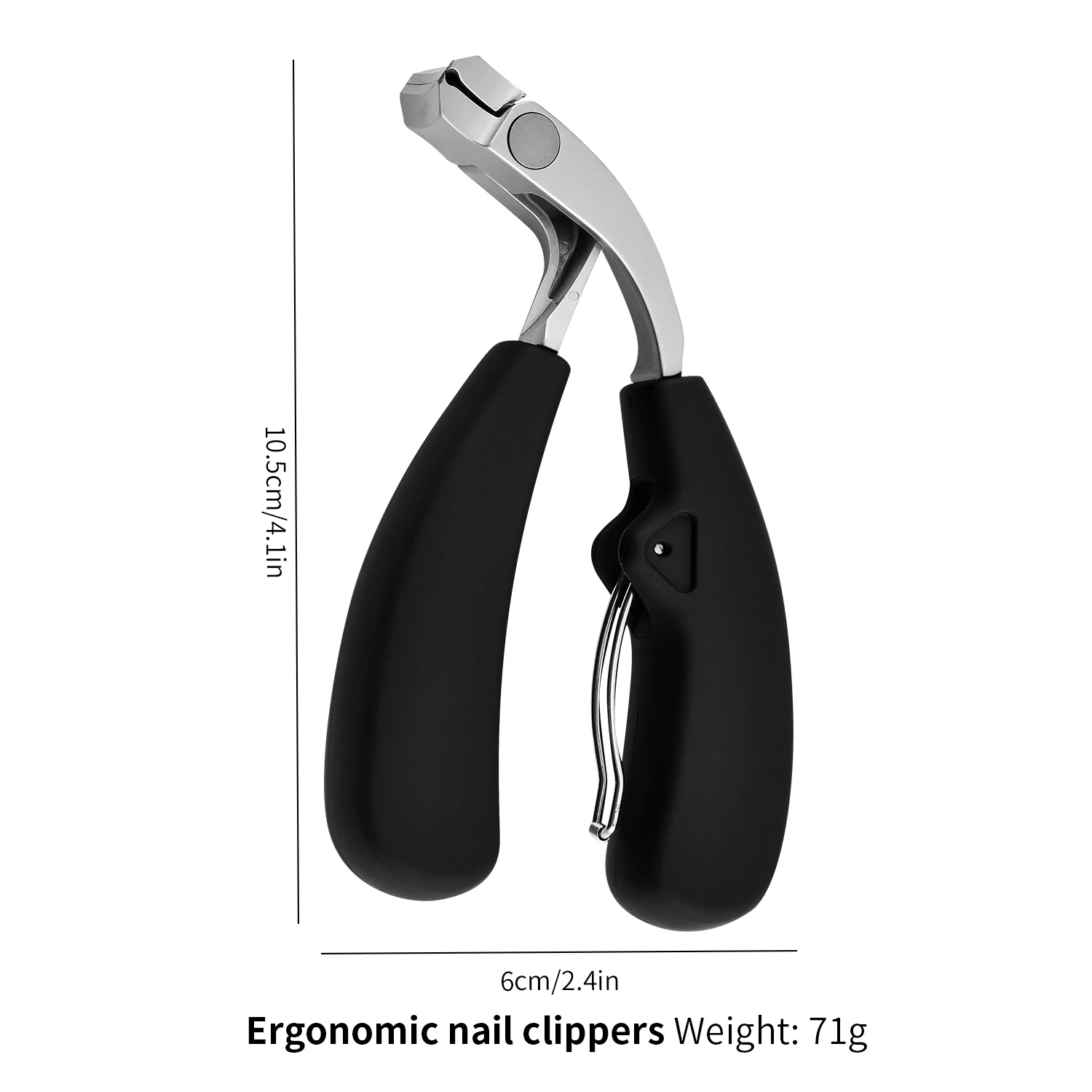 1pcs Modern Stainless Steel Fingernail Clippers with Concave Blade Heavy-Duty Nail Clipper with Curved Design Large Opening nail clipper,nail clippers