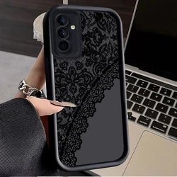 Elegant Lace Design Phone Case Cover - Galaxy A24 4G (1)