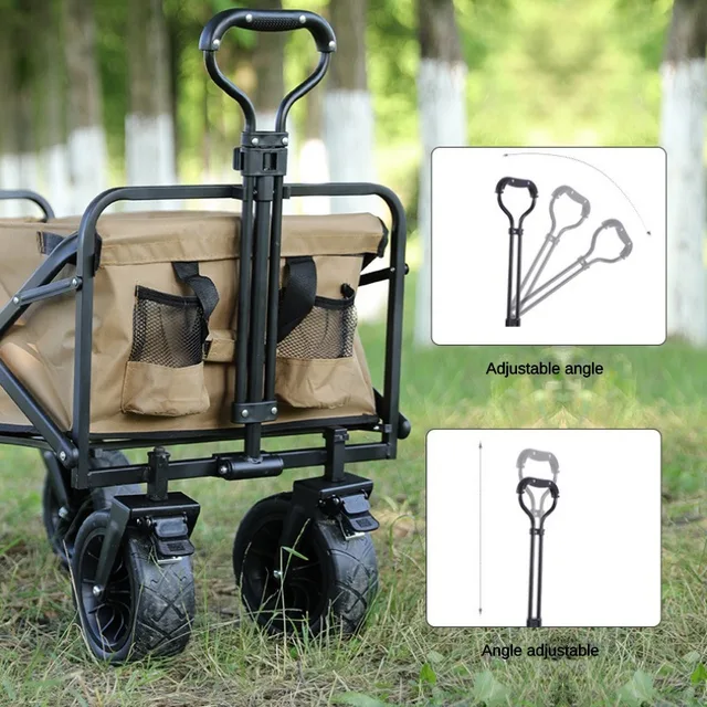 Hordozható, Összecsukható Kerti Kosár Nagy Kapacitású Kemping Kocsi Kerék Babakocsi Háztartási Élelmiszerbolthoz És Piknikhez - Image 3