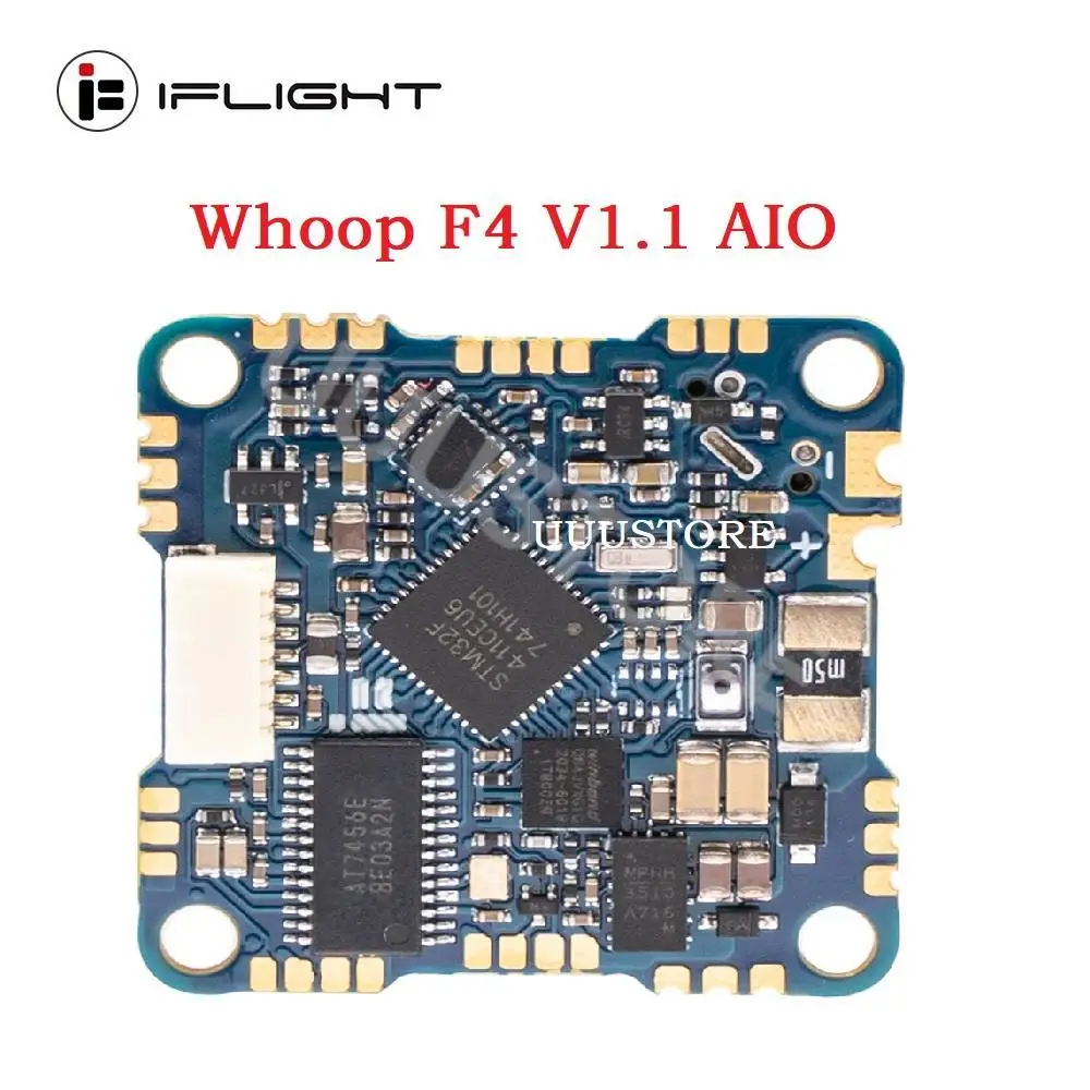 

IFlight Whoop AIO F4 V1.1 2-4S AIO Board (BMI270) XT30 18awg с монтажными отверстиями 25,5*25,5 мм для FPV гоночного дрона