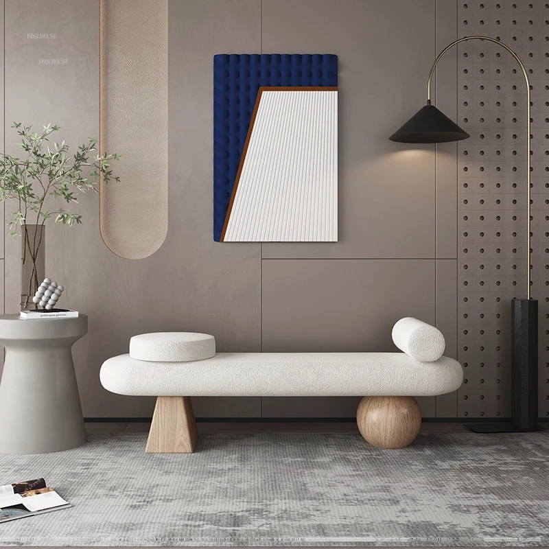 Nordic Solid Wood Stools Home Furniture Living Room Sofa Bench Entry Door Shoe Changing Stool Leisure Low Chairs Bed End Ottoman