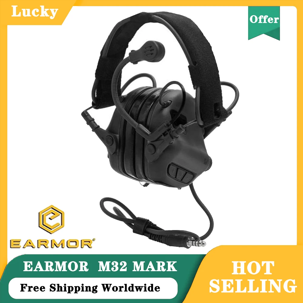 OPSMEN Shooting Tactical Headset M32-Mark3 MilPro Military Standard MIL-STD-416 Electronic Communications Hearing Protector