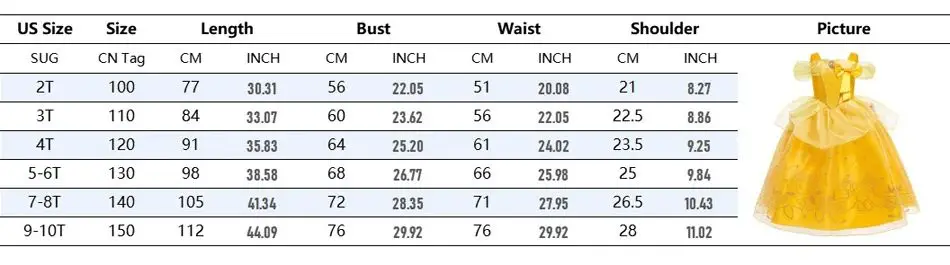 Robe Princesse Belle Cosplay La Belle et la Bête