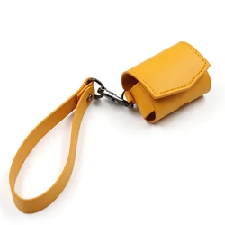 Premium Soft Leather Protective AirPods Pro Case with Straps (Yellow)