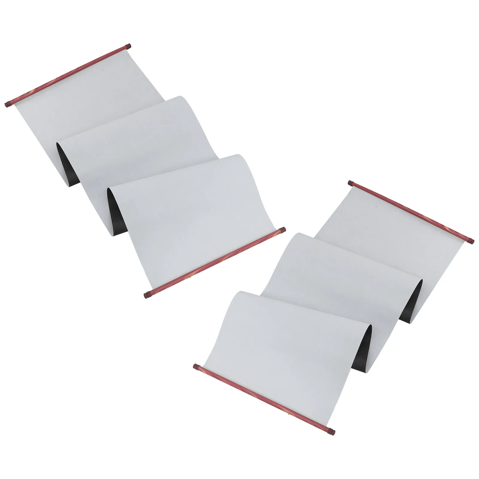 2Pcs 중국 서예 물 쓰기 천 재사용 가능한 양면 빈 스크롤 홈 스쿨 사무실 벽걸이 예술