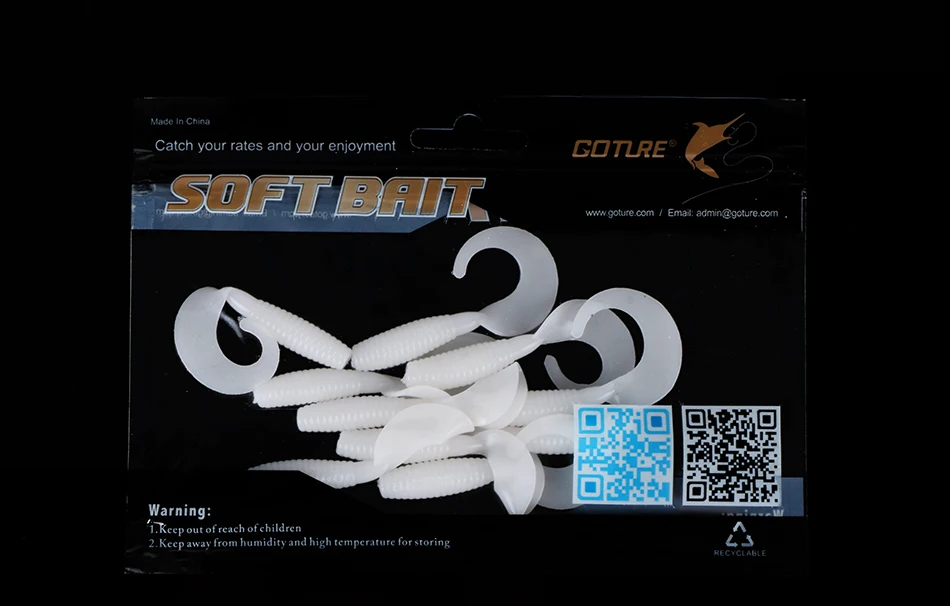 Goture 10pcs/set Soft Fishing Lure 6cm 2g Wobblers Silicone Artificial Bait Grub Worm Lures for Bass Trout Carp Fishing Lures