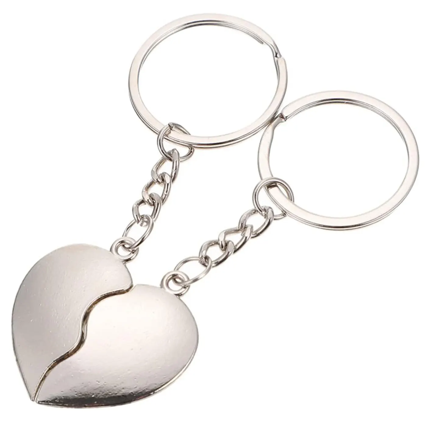 

1Pair Couple Keychain Heart Key Rings Lovers Love Key Chain for Valentine's Day Gift Friendship Gift Decorative Keyring Findings