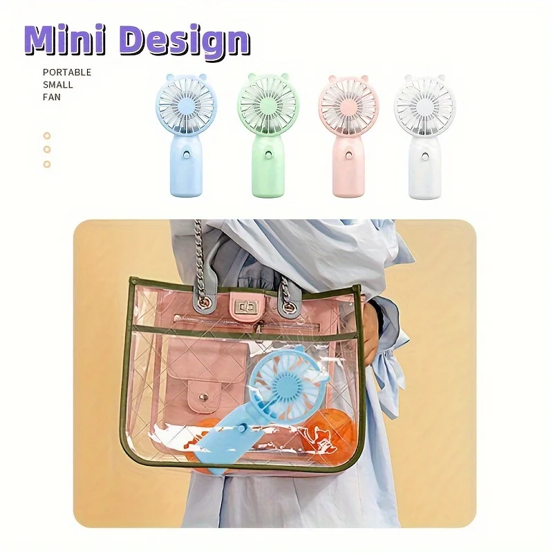 Portable handheld fans, mini personal fans, battery-powered small fans (the product itself does not come with AA batteries).