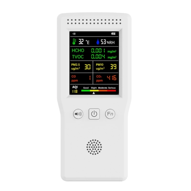 

CPDD 9 в 1 PM2.5 PM10 HCHO TVOC CO CO2 метр цифровой тестер температуры и влажности ЖК-детектор CO2 для монитора качества