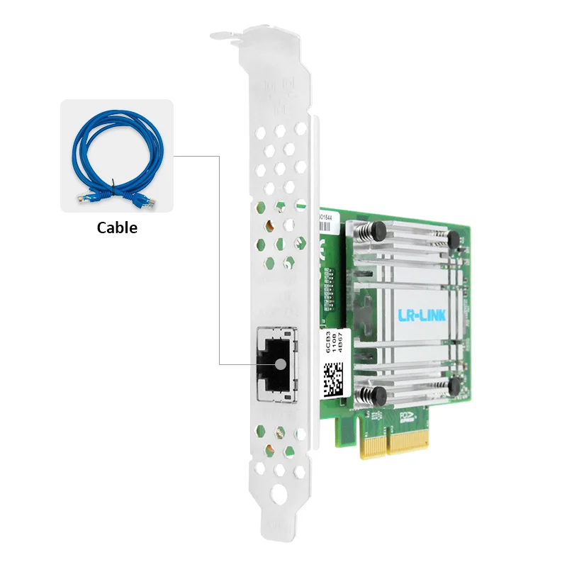 Lr-link 6880bt 5-velocidade 10gb Ethernet Placa de Rede Base-t Pciex4 Cobre Rj45 Baseado em Aqc107 Chipconjunto Suporte de Baixo Perfil Incluído - Imagem 3