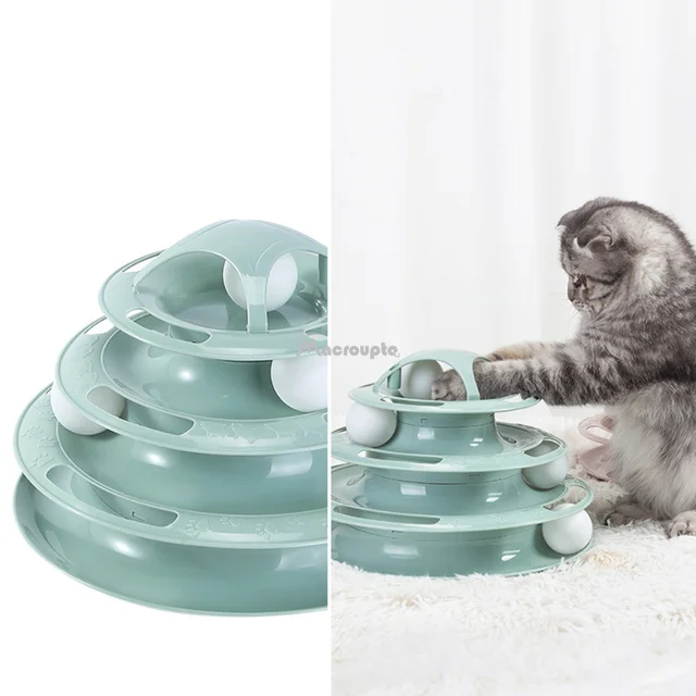 Futurism  Toy Tower Tracks Cat Toys Interactive Cat Intelligence Training Amusement Plate Tower Pet Products Cat Tunnel 1