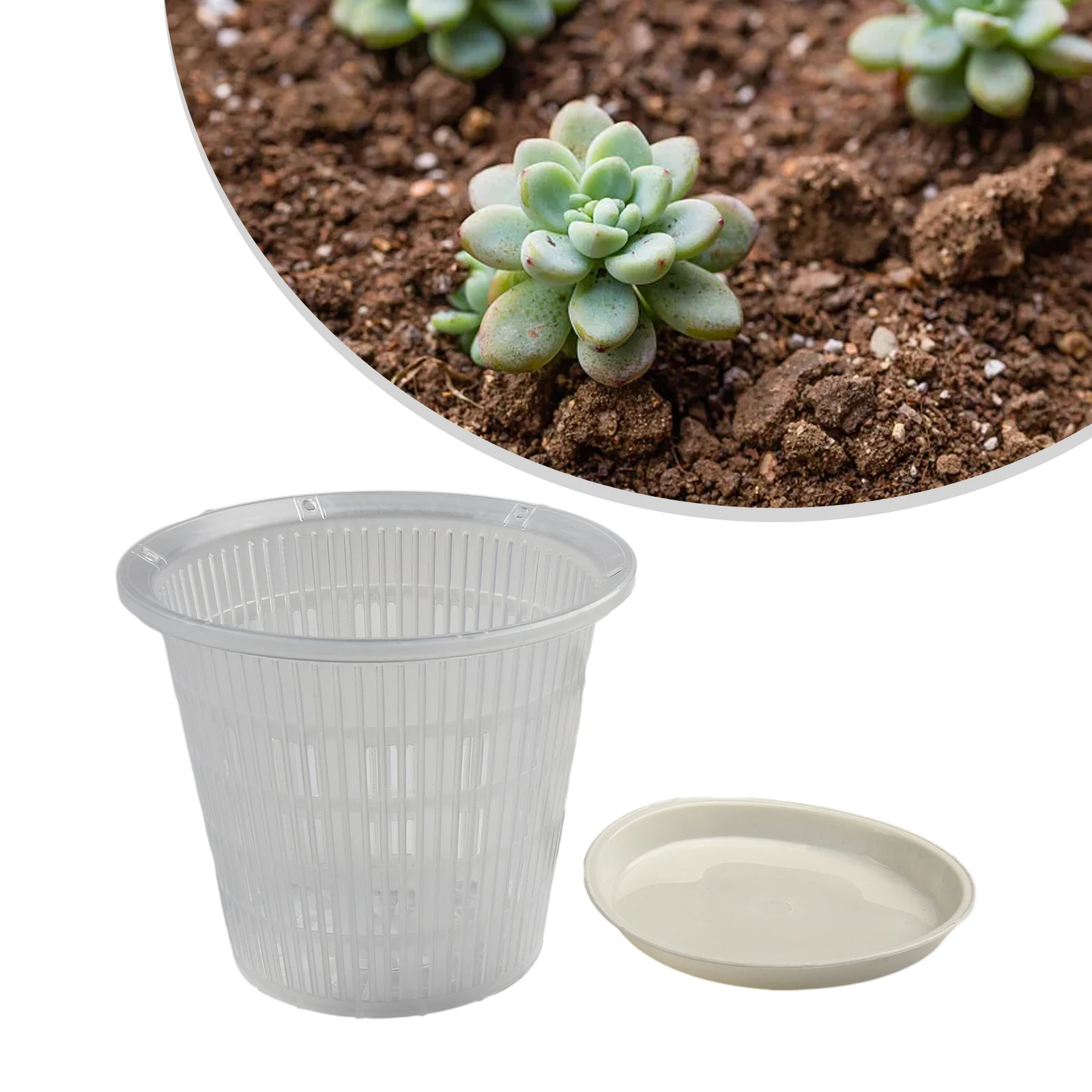 

Transparent Orchid Planting Pot Plastic Flower Pot With Stomata Reusable Breathable Flowerpot For Succulent Plants Decoration