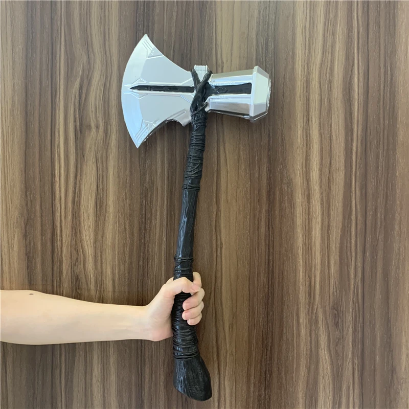 1:1 Axe Stormbreaker Kid Cosplay Ver. Thunder War Axe Prop Thor's Hammer Weapon Superhero Role Playing Movie PU Model Toys 3